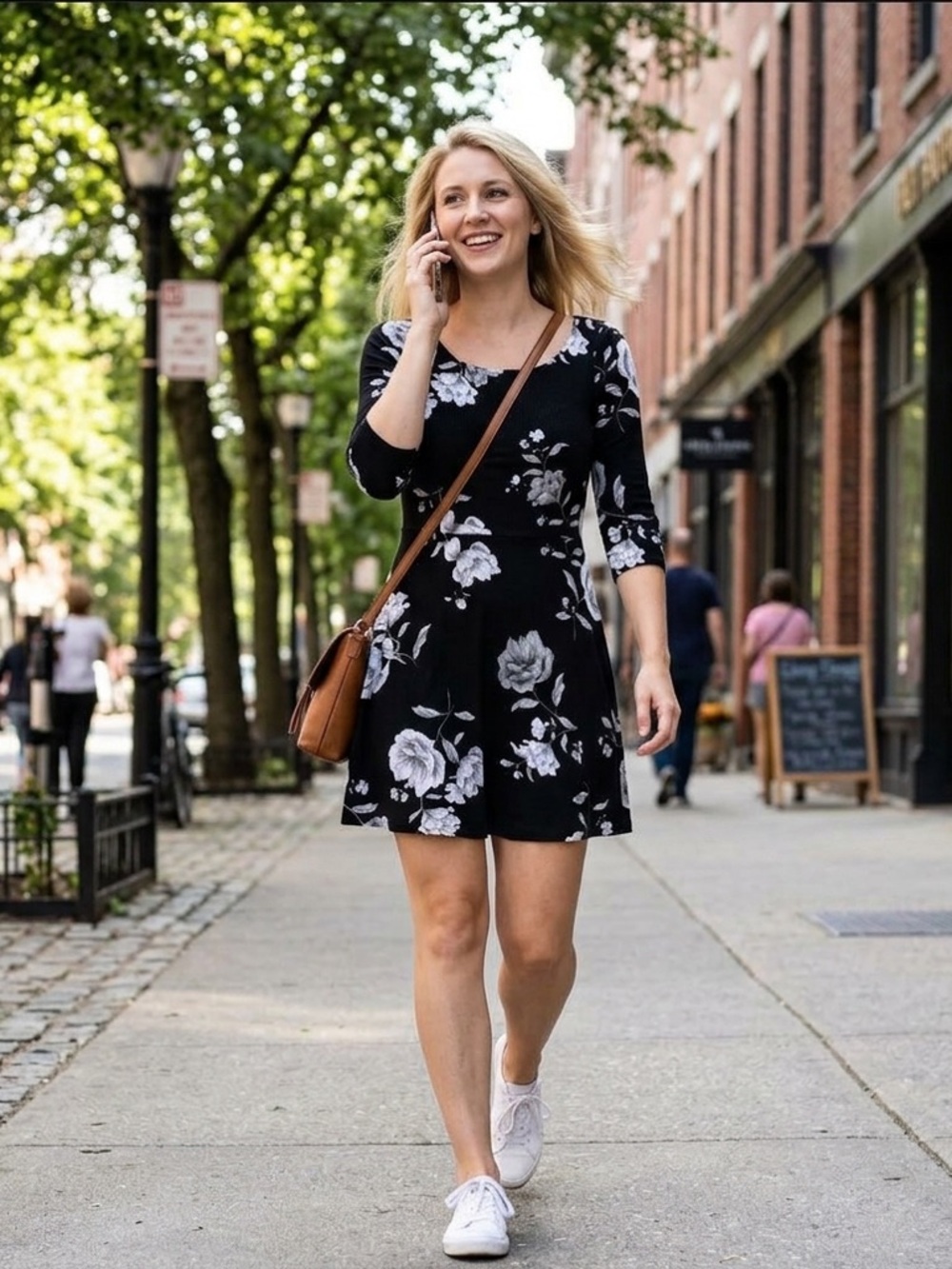 Old Navy black floral Midi Dress Size XS